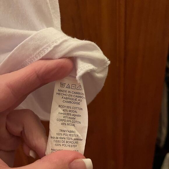 Michael Kors flutter sleeve top, white, women’s large - Picture 4 of 8